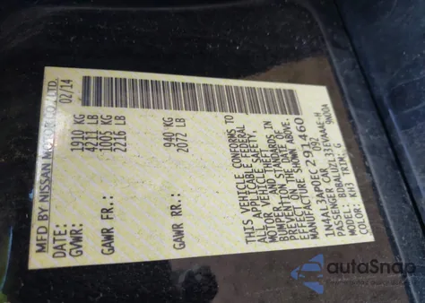 2014 Nissan Altima 2.5 Sv from USA, damaged, VIN 1N4AL3AP0EC291460